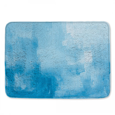 Tapis de bain bleu