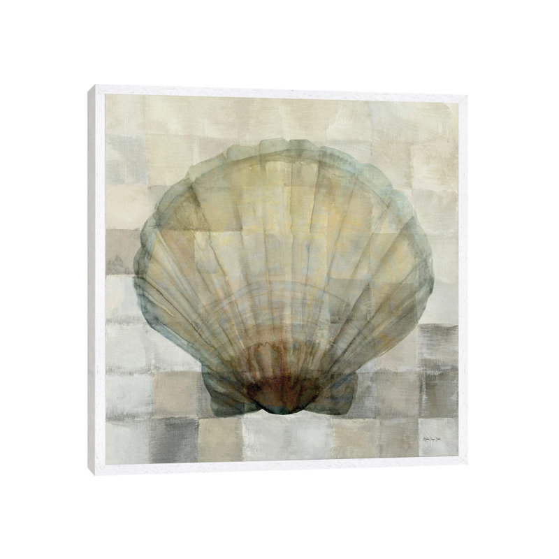 Scallop Shell by Stellar Design Studio - Gallery-Wrapped Canvas Giclée on Canvas, 45.72 cm H x 45.72 cm W, White Framed