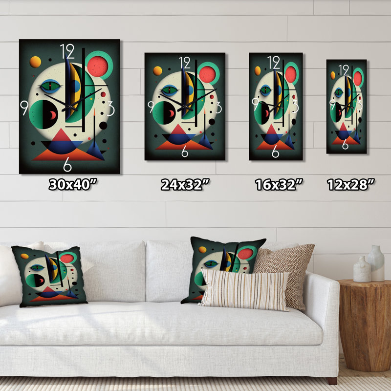 Playful Imaginary Landscapes VIII Wall Clock, Small