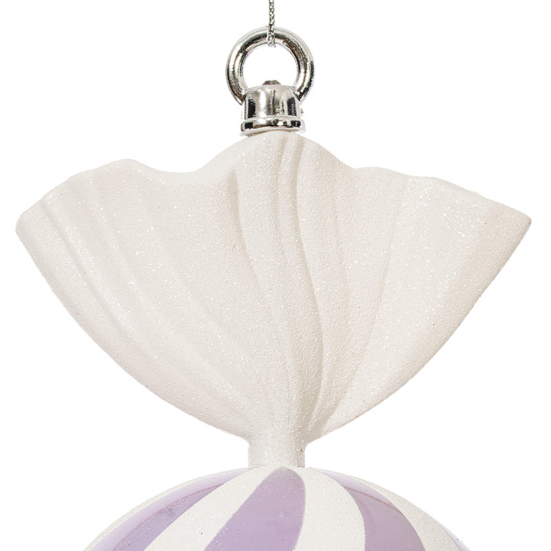 Ornement boule de bonbon, Lavande pastel