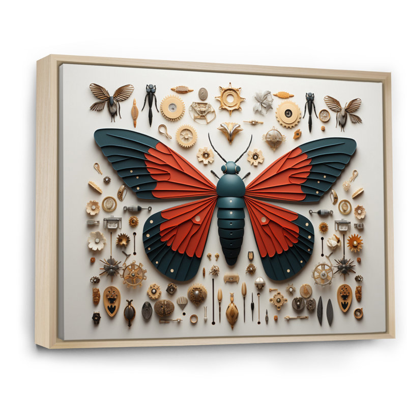 Insectes, insectes, petites merveilles III, H 34 po x l 44 po x P 1,5 po, Cadre naturel flottant
