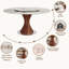 Ensembles de table de salle à manger moderne en pierre frittée 5 \ 7 pièces avec paresseux amovibles et chaises de cuisine en bois robustes pour 4 \ 6-123277868-123036665-123036666