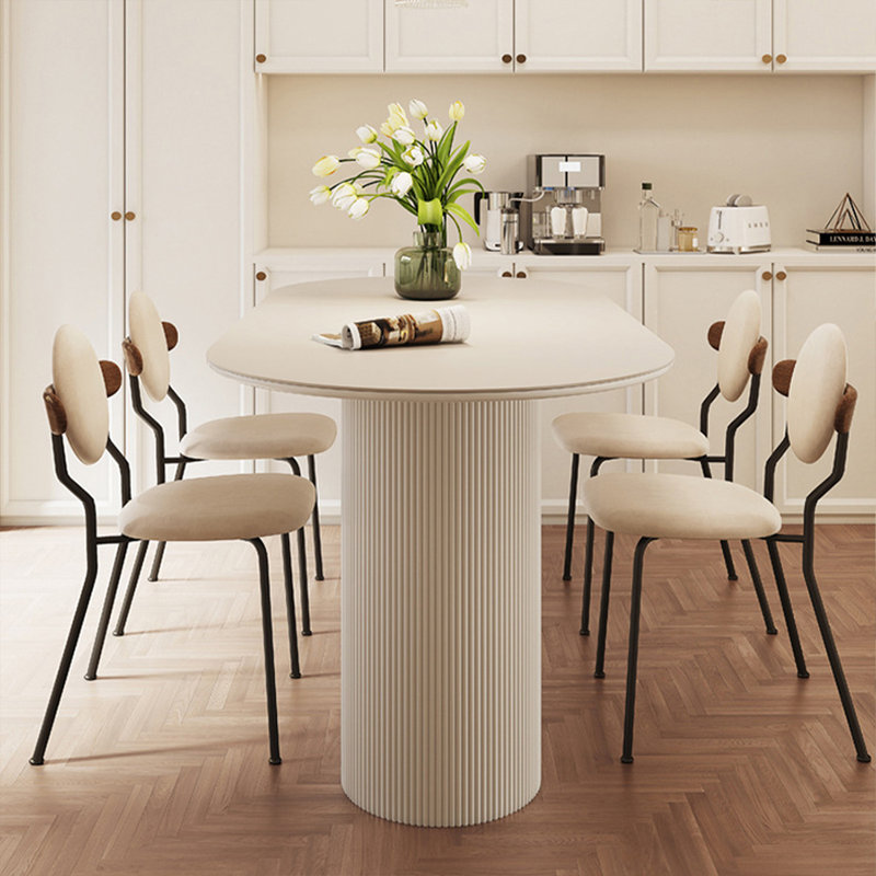 Table de salle à manger blanche, H 29,53 po x L 62,99 po x l 31,5 po