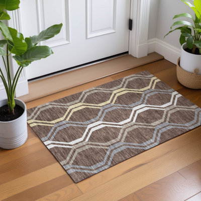 Machine Washable Indoor/Outdoor Chantille ACN2326 Mid-Century Modern Rug