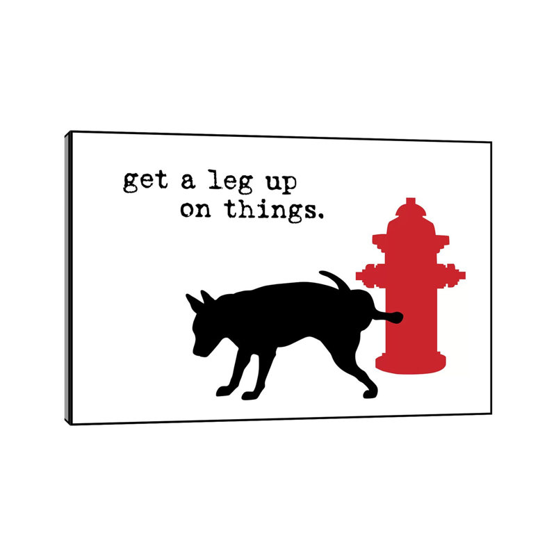 Leg Up On White by Dog Is Good And Cat Is Good - Wrapped Canvas Print, 152.5 cm H x 101.5 cm W