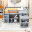 Twin Loft Bed With Storage Cabinets, Desk, And Safety Features-1184576608
