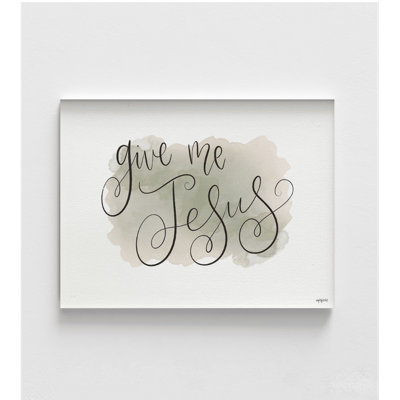 Give Me Jesus, Jesus Christ Sign Print, Watercolor Sign Decor, Extra Large Green Watercolor Poster, Deep Green Guest Bedroom Print