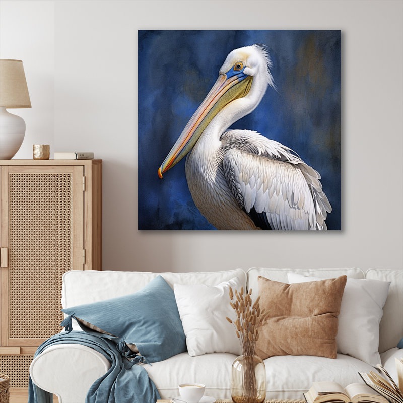 «Majestic Pelican Seabird V», reproduction sur toile, H 30 po x l 30 po x P 1 po, Toile tendue