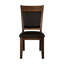 Chaises d'appoint en bois rustique 2 pièces, finition brune, siège rembourré pour chaises de salle à manger, dossier, profondeur 17,25 po