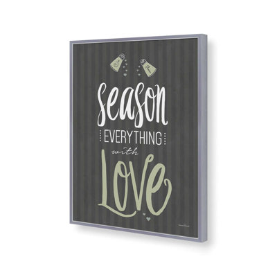 Saison tout avec amour, impression d'art à lettres et à lignes