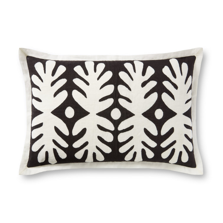 Loloi White 13x21 Rectangular Throw Pillow