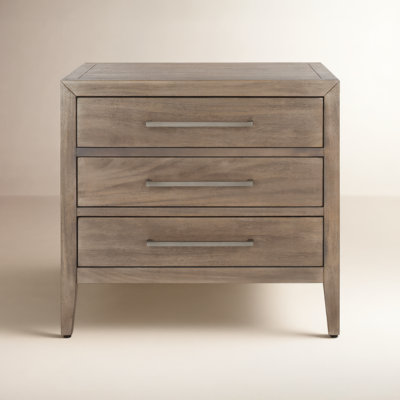 Pama 3-Drawer Mahogany Nightstand