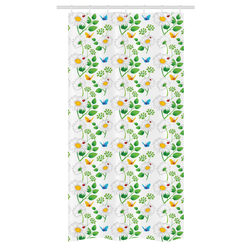 Serenity Geometric Shower Curtain with Hooks Included, 36" W x 72" L