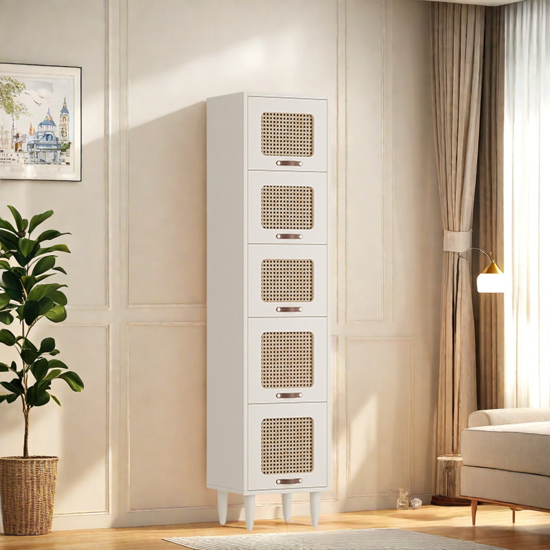 Rabehi, Blanc, (5 tablettes) H 70 po x l 15,7 po x P 13,7 po