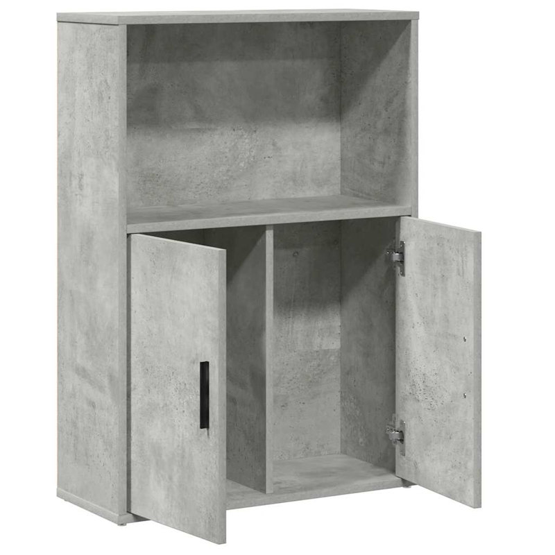 Shevetta 85cm H x 60cm W Bookcase, Concrete Grey