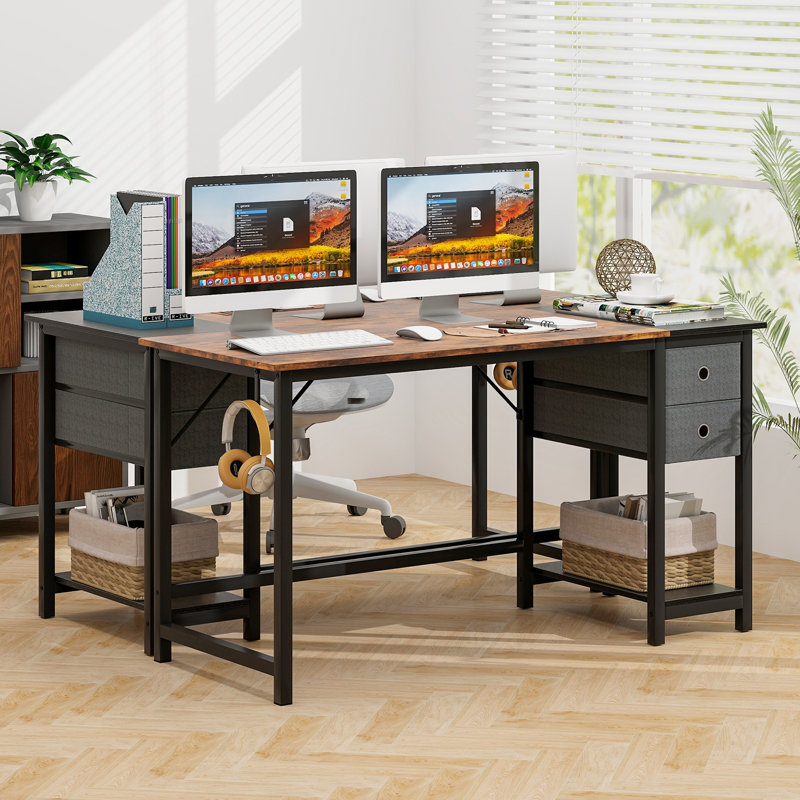 Metal Base Computer Desk