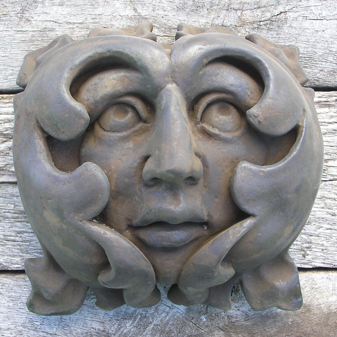 French Greenman Plaque Wall Décor Nichols Bros. Stoneworks 
