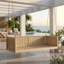 Balancelle de véranda simple en bois naturel, structure de balançoire suspendue en bois massif et en rotin avec de longues cordes pour le jardin, la piscine et la cour arrière （N'inclut pas les coussins de siège ou les coussins décoratifs）-131251731