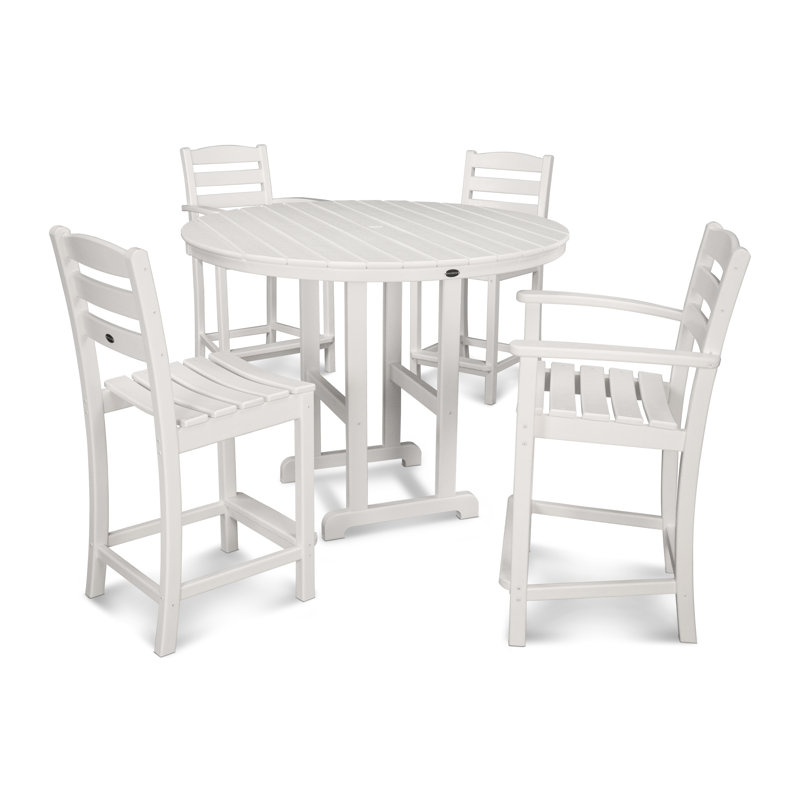 Ensemble repas 5 pièces POLYWOOD La Casa Café, Blanc