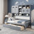 Twin Size Wooden Daybed With 2 Drawers, And All-In-One Cabinet And Shelf-365951794-365951788