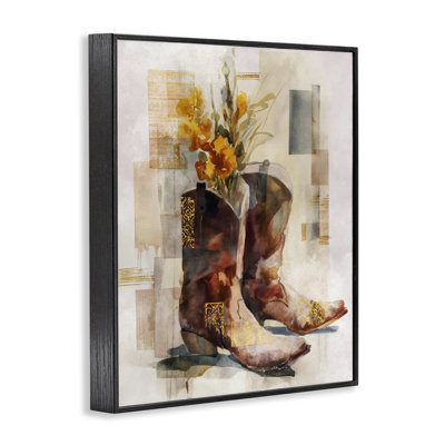 Western Roots & Blooms Framed Giclee, design by Svetlana Aleynikova