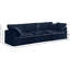 Canapé modulaire confortable en velours à accoudoirs carrés avec coussins réversibles de 119 po-2091099785