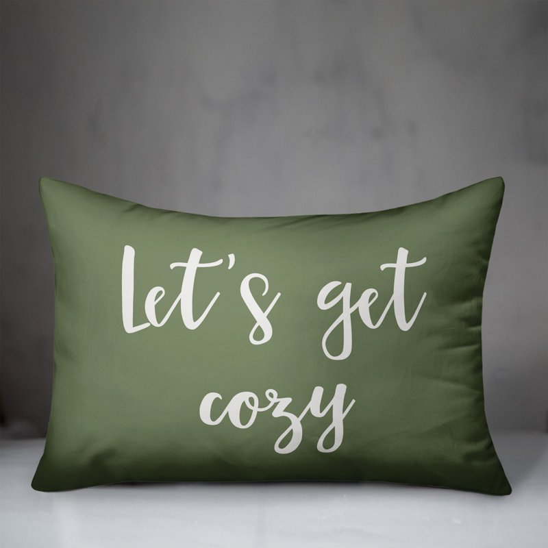  Let's Get Cozy Lumbar Pillow, Green