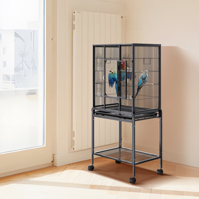 Ditha 54'' Steel Flat Top Flight Cage with Wheels