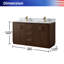 Meuble-lavabo double 60 po avec comptoir en quartz 60 po-109393092