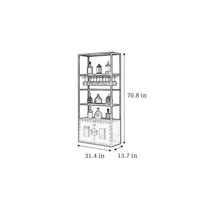Floor Multi-tier Wine Rack, Gold