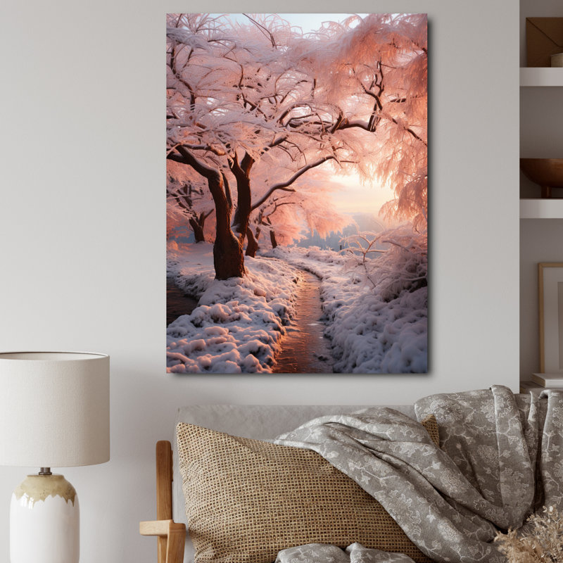 «Winter Landscape Frozen Sunlight I», reproduction d'art sur toile, H 20 po x l 12 po x P 1 po, Toile tendue