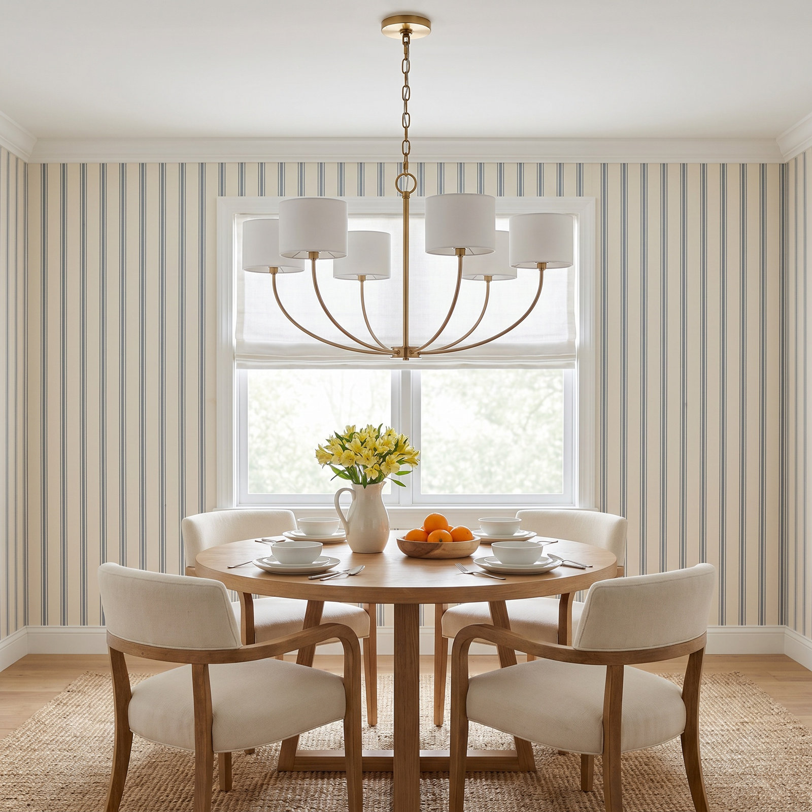 Tanyel 6-Light Chandelier, Burnished Brass