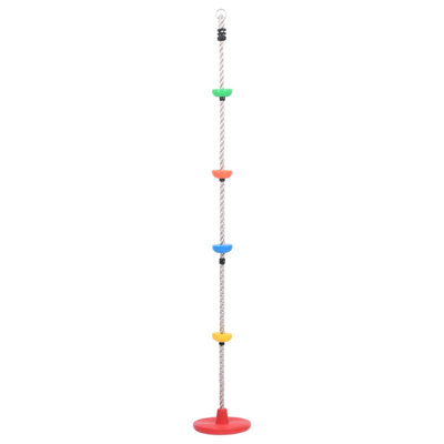 Freeport Park Otley Plastic Red/Brown Swing Set Rope Ladder with Mounting Hangers