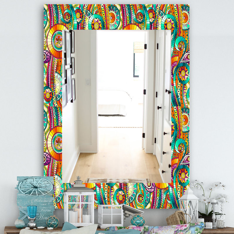Tribal Mirror, 39.4" H x 29.5" W