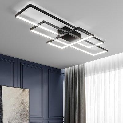 Ewalt Neutral Style Rectangular 110cm Ceiling Flush Light