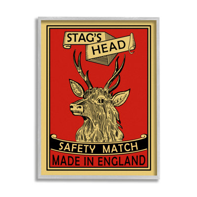 Publicité cerf de sécurité rouge cerf «Stag's Head Match»