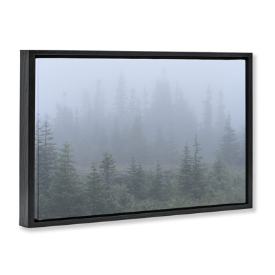 Toile flottante encadrée «Foggy Forest Trees» par Hunter Page