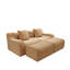 Ensemble de canapé modulaire en tissu Bondy Teddy avec méridienne et accoudoirs ergonomiques courbés-839854638