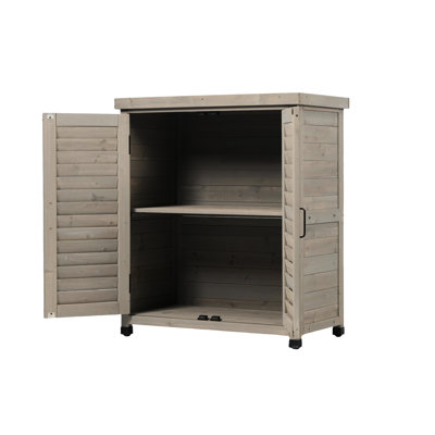 Banc de rempotage 31 po x 17 po x 36 po avec armoire de rangement grise - conçu pour l'extérieur