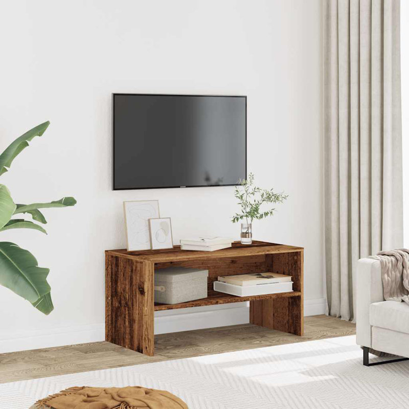 vidaXL TV Stand Sideboard Entertainment Center Media Unit Engineered Wood, 15.7"H x 31.5"L x 15.7"W, Gray Sonoma