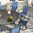 6-Person Patio Swivel Dining Set with 50" Dining Table and PVC-coated polyester Swivel Dining Chairs-508240747