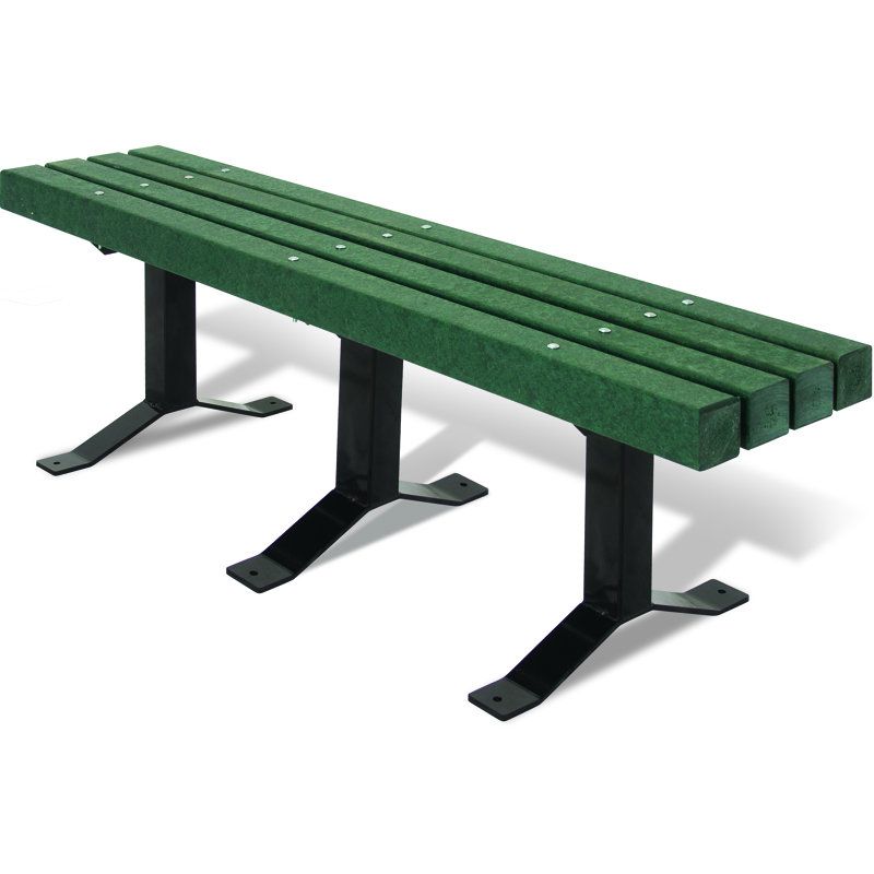 UltraSite Plastic Park Bench, Green, 96"(4 x 4 Planks)
