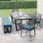 Abby Rectangular 6 - Person 78.74" Long Dining Set with Cushions-1540401683