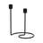 Decorative Candle Holder with Swirled Sculptural Base – Modern 2-Taper Tabletop Candle Holder for Dining Table, Shelf Decor, or Entryway Accent – Cast Metal Accent – 8"-89117372