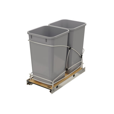 Rev-A-Shelf Pullout Trash Container(s) w/ Soft-close, Gray
