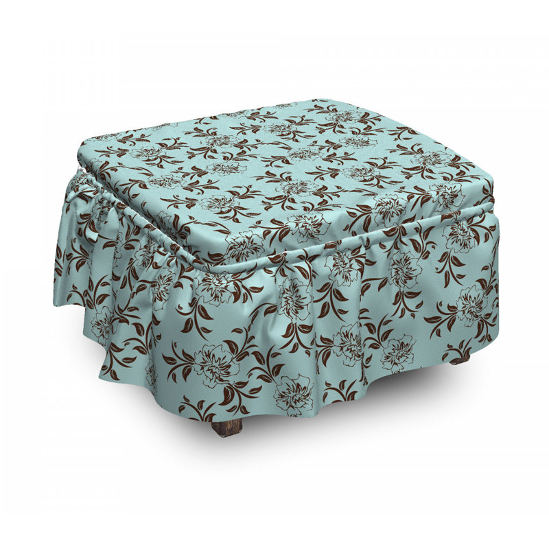 Housse pour repose-pieds branches de fleurs
