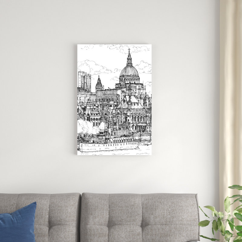 B&W City Scene X, H 30 po x l 20 po x P 1,25 po