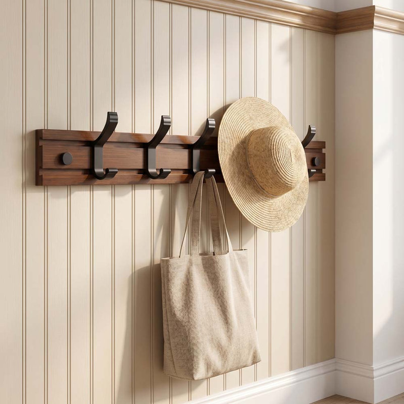 Portemanteau mural en bois