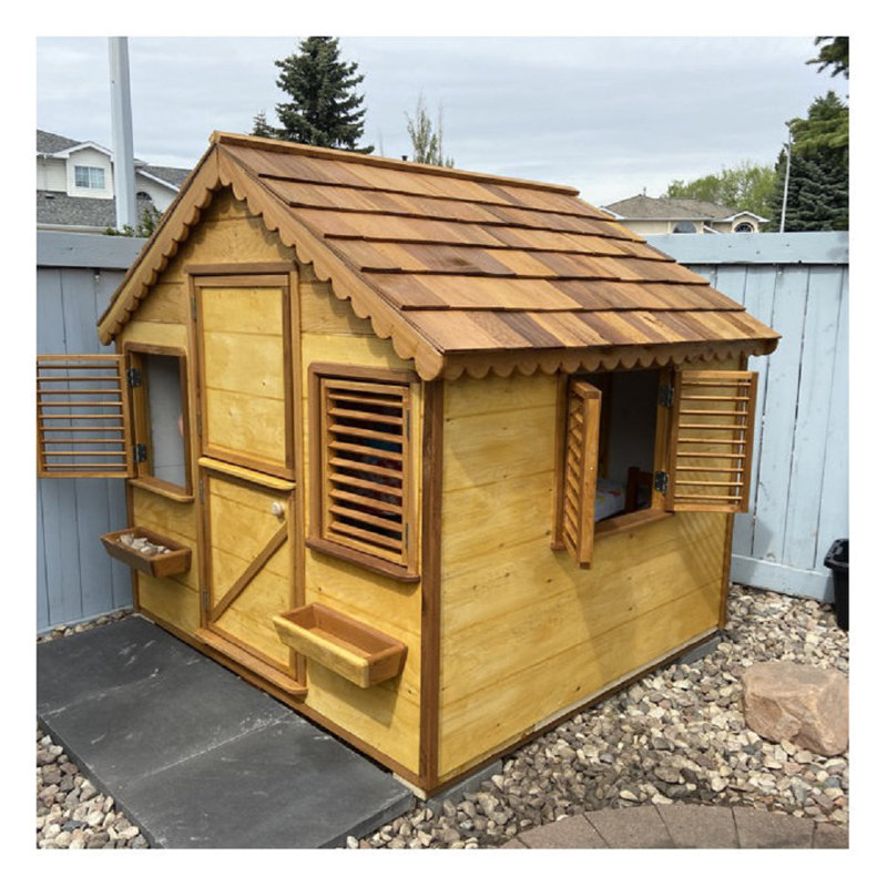 Little Alexandra Canadian Playhouse Factory 72'' W x 72'' D Indoor / Outdoor Luxury Playhouse