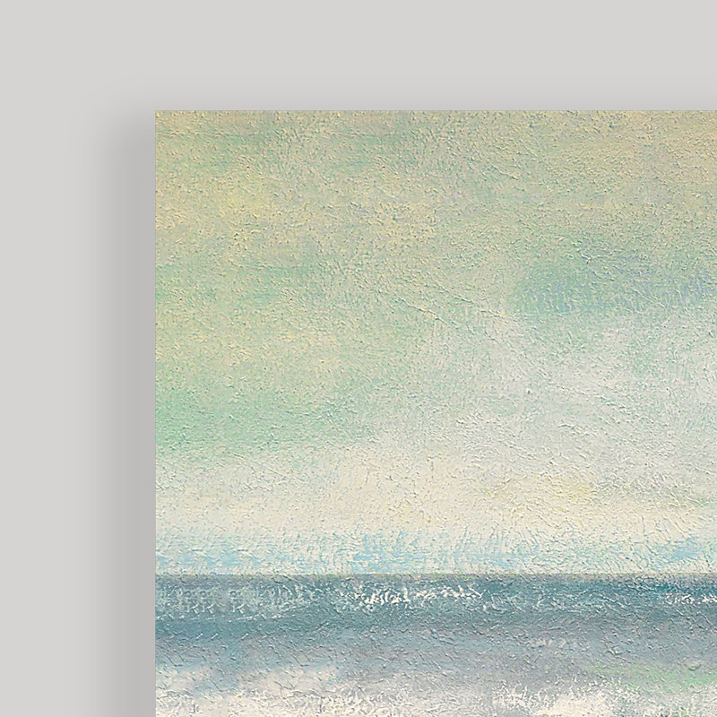 «Beach Memories» par Norman Wyatt Jr., ensemble de 3 reproductions d'art sur toile, H 40 po x l 60 po, Blanc